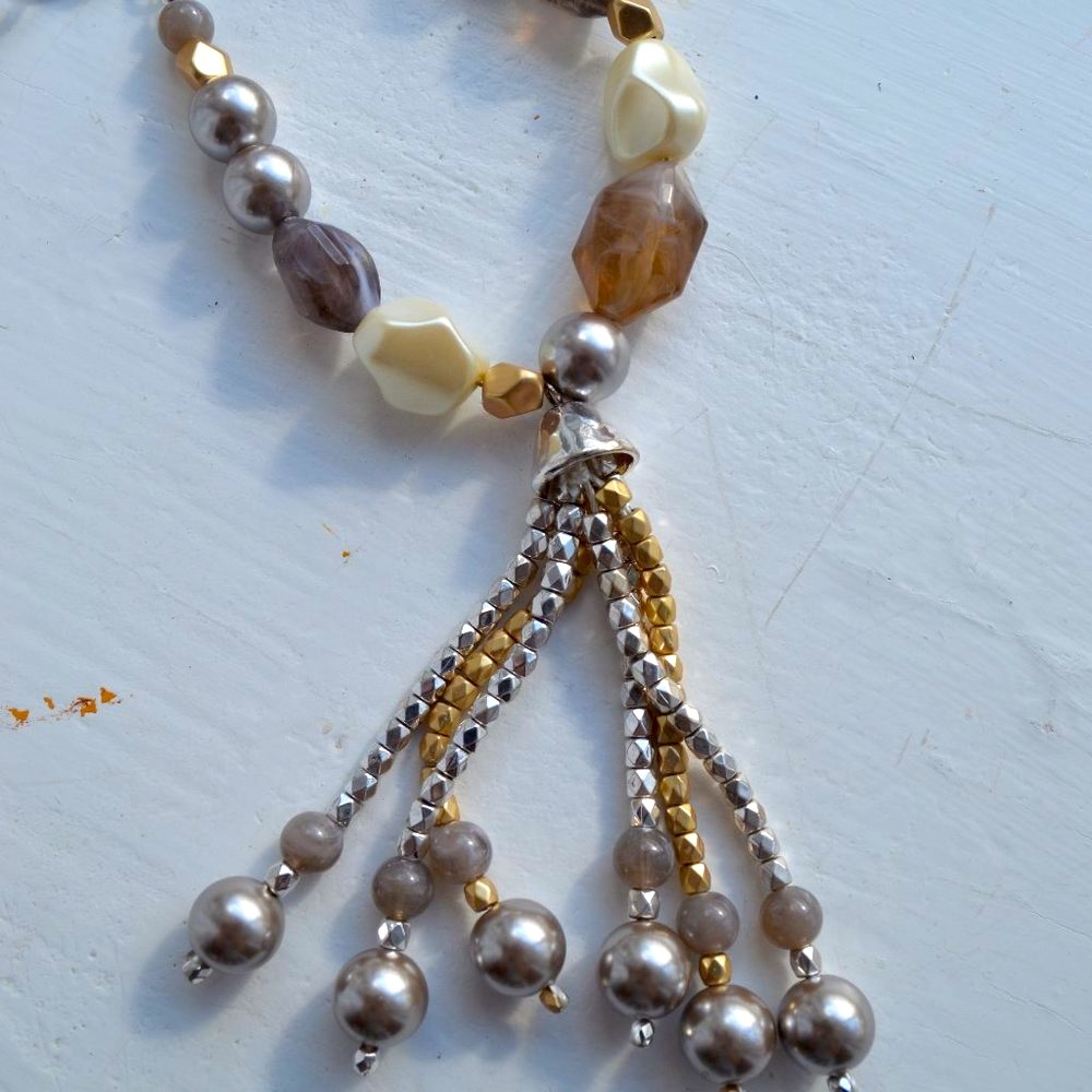 Stone & Chain Necklace 20.5"